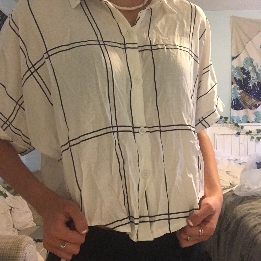 Stripped short sleeve top